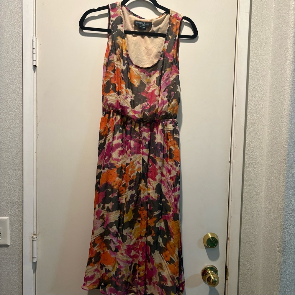 Guess by Marciano Multicolor Floral Sleeveless Maxi Dress